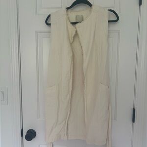 Elenses Cream Vest w/Belt and Pockets
